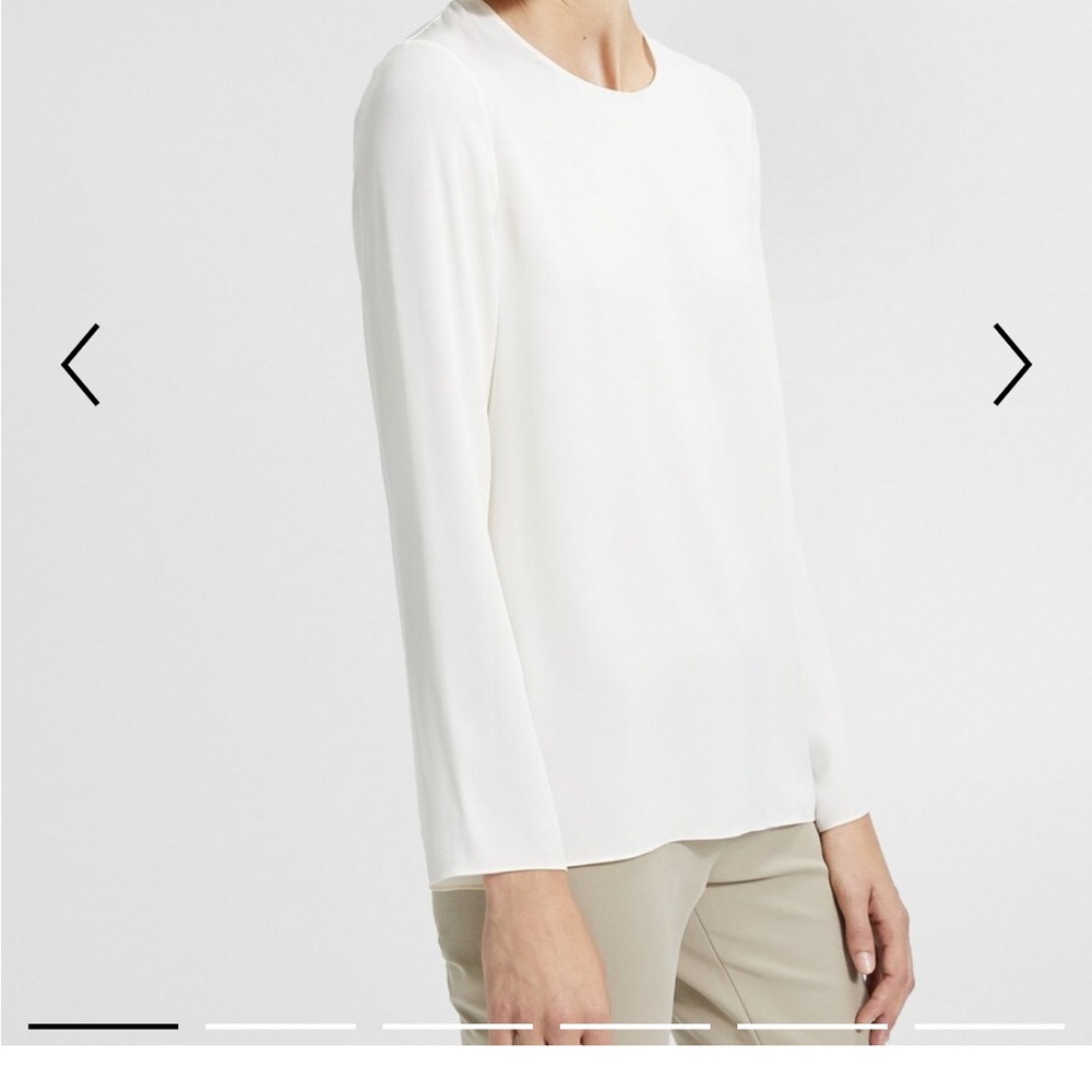 Theory White Relaxed Blouse